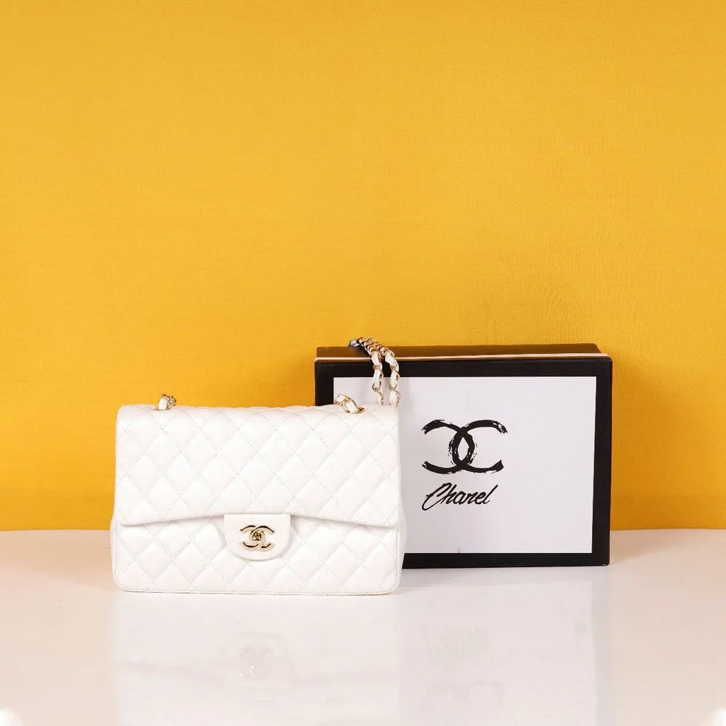 Premium quality white jumbo sling bag with box